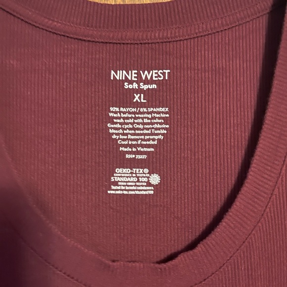 Nine West Deep Burgundy Tank Top - Picture 2 of 3